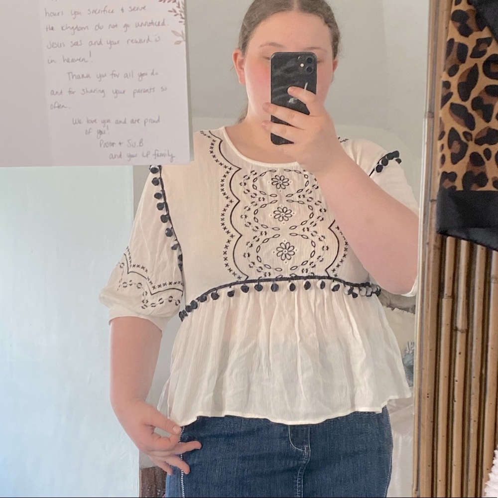B&W blouse